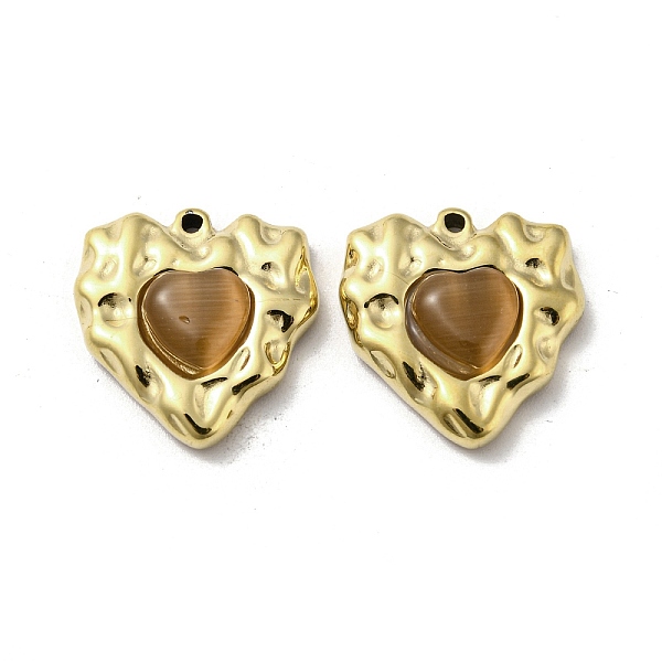 PandaHall 304 Stainless Steel Pendants, with Cat Eye, Heart Charms, Real 14K Gold Plated, 19x18x5mm, Hole: 1.2mm Stainless Steel+Cat Eye...
PandaHall 304 Stainless Steel Pendants, with Cat Eye, Heart Charms, Real 14K Gold Plated, 19x18x5mm, Hole: 1.2mm Stainless Steel+Cat Eye...
