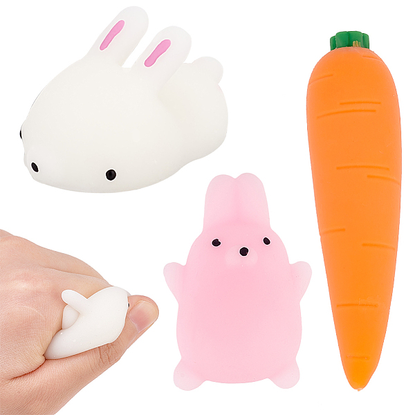 PandaHall Olycraft 3Pcs 3 Style Rabbit & Carrot Fidget Toy, Funny Fidget Sensory Toy, for Stress Anxiety Relief, Mixed Color..., Multicolor
PandaHall Olycraft 3Pcs 3 Style Rabbit & Carrot Fidget Toy, Funny Fidget Sensory Toy, for Stress Anxiety Relief, Mixed Color..., Multicolor