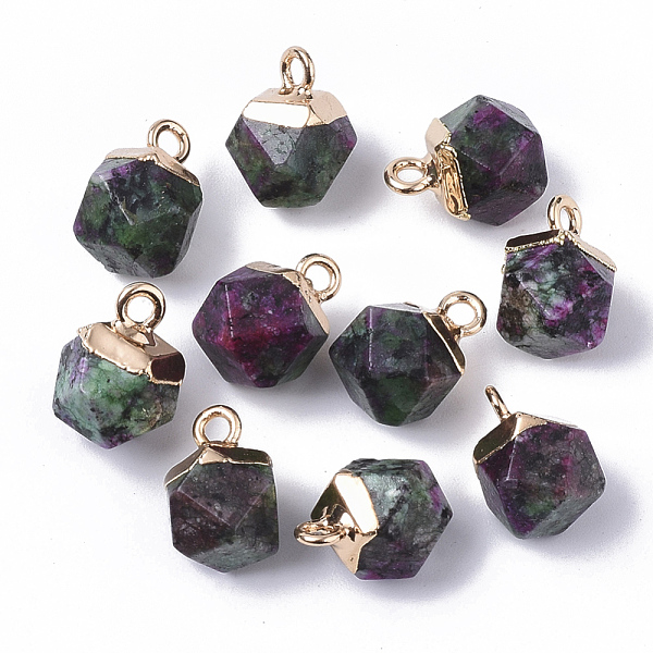 PandaHall Natural Ruby in Zoisite Charms, with Top Golden Plated Iron Loops, Star Cut Round Beads, 12x10x10mm, Hole: 1.8mm Ruby in Zoisite...
PandaHall Natural Ruby in Zoisite Charms, with Top Golden Plated Iron Loops, Star Cut Round Beads, 12x10x10mm, Hole: 1.8mm Ruby in Zoisite...