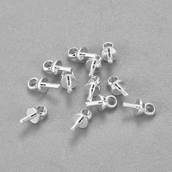 PandaHall 304 Stainless Steel Cup Pearl Peg Bails Pin Pendants, For Half Drilled Beads, Silver, 6x3mm, Hole: 1.5mm, Pin:0.8mm 304 Stainless...
PandaHall 304 Stainless Steel Cup Pearl Peg Bails Pin Pendants, For Half Drilled Beads, Silver, 6x3mm, Hole: 1.5mm, Pin:0.8mm 304 Stainless...