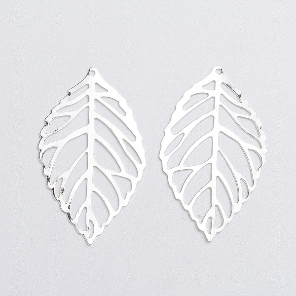 PandaHall Iron Pendants, Filigree Joiner Findings, Leaf, Silver, 23x13x0.3mm, Hole: 1mm Iron Leaf
PandaHall Iron Pendants, Filigree Joiner Findings, Leaf, Silver, 23x13x0.3mm, Hole: 1mm Iron Leaf