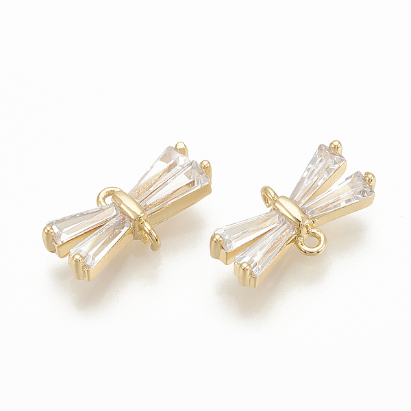 PandaHall Brass Cubic Zirconia Links, Clear, Bowknot, Nickel Free, Real 18K Gold Plated, 6x12x2.5mm, Hole: 0.8mm Brass+Cubic Zirconia...
PandaHall Brass Cubic Zirconia Links, Clear, Bowknot, Nickel Free, Real 18K Gold Plated, 6x12x2.5mm, Hole: 0.8mm Brass+Cubic Zirconia...