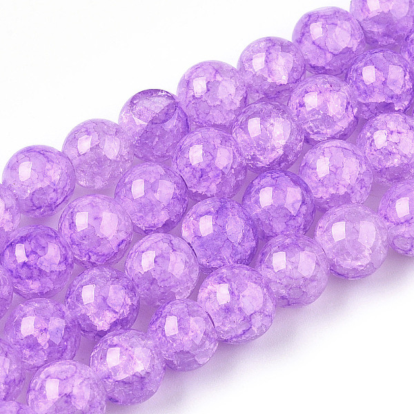PandaHall Baking Painted Crackle Glass Bead Strands, Round, Orchid, 8mm, Hole: 1.3~1.6mm, about 100pcs/strand, 31.4 inch Glass Round Purple
PandaHall Baking Painted Crackle Glass Bead Strands, Round, Orchid, 8mm, Hole: 1.3~1.6mm, about 100pcs/strand, 31.4 inch Glass Round Purple