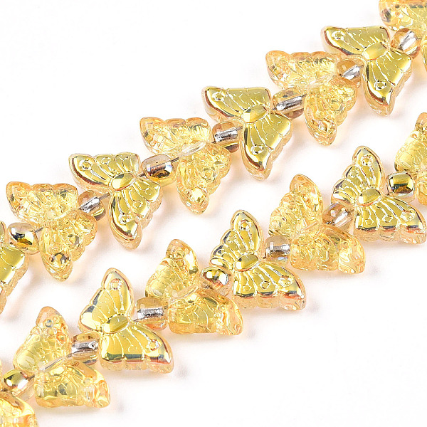 PandaHall Electroplate Glass Beads Strands, Butterfly, Gold, 7.5~8x14.5~15x4mm, Hole: 0.8mm, about 66~69pcs/strand, 23.23~24.41 inch...
PandaHall Electroplate Glass Beads Strands, Butterfly, Gold, 7.5~8x14.5~15x4mm, Hole: 0.8mm, about 66~69pcs/strand, 23.23~24.41 inch...