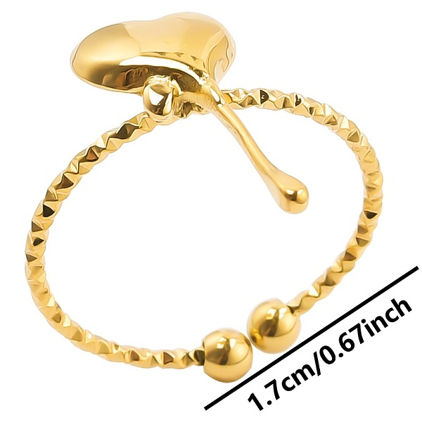PandaHall Minimalist Melting Heart 304 Stainless Steel Cuff Rings, Open Rings Stainless Steel Heart
PandaHall Minimalist Melting Heart 304 Stainless Steel Cuff Rings, Open Rings Stainless Steel Heart