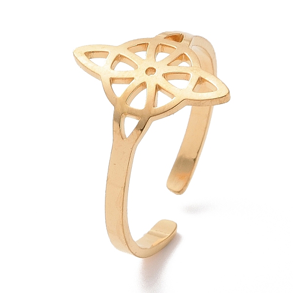 PandaHall 304 Stainless Steel Sailor's Knot Open Cuff Ring, Irish Hollow Wide Ring for Women, Golden, US Size 7 3/4(18mm) 304 Stainless...
PandaHall 304 Stainless Steel Sailor's Knot Open Cuff Ring, Irish Hollow Wide Ring for Women, Golden, US Size 7 3/4(18mm) 304 Stainless...