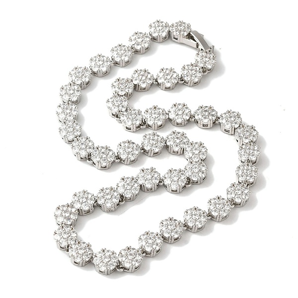 PandaHall Rack Plating Brass Pave Cubic Zirconia Flower Link Necklaces for Women, Cadmium Free & Lead Free, Long-Lasting Plated, Platinum..., Clear
PandaHall Rack Plating Brass Pave Cubic Zirconia Flower Link Necklaces for Women, Cadmium Free & Lead Free, Long-Lasting Plated, Platinum..., Clear