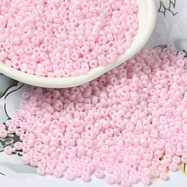 PandaHall Baking Paint Glass Seed Beads, Donut, Misty Rose, 8/0, 2.5~3x1~1.5mm, Hole: 1~1.2mm, about 40909pcs/1pound Glass Donut
PandaHall Baking Paint Glass Seed Beads, Donut, Misty Rose, 8/0, 2.5~3x1~1.5mm, Hole: 1~1.2mm, about 40909pcs/1pound Glass Donut