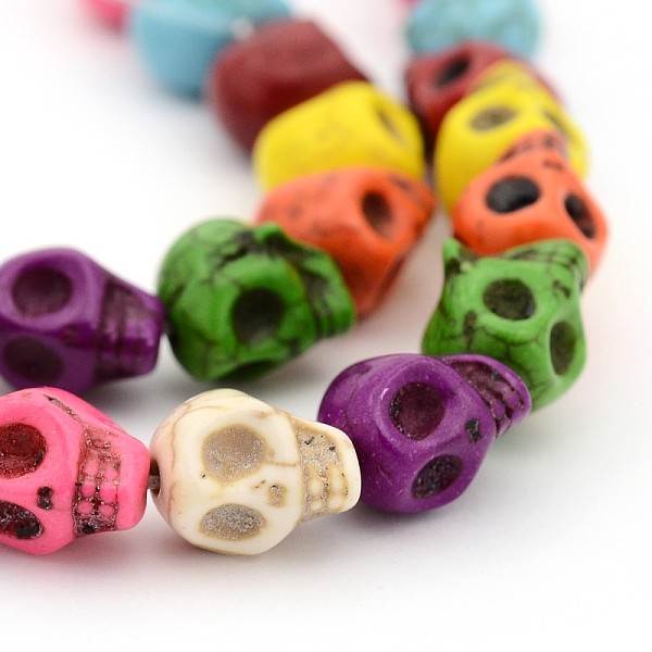 PandaHall Synthetic Turquoise Skull Beads Strands for Halloween Jewelry Making, Dyed, Mixed Color, 10x8x9mm, Hole: 1mm, about..., Multicolor
PandaHall Synthetic Turquoise Skull Beads Strands for Halloween Jewelry Making, Dyed, Mixed Color, 10x8x9mm, Hole: 1mm, about..., Multicolor