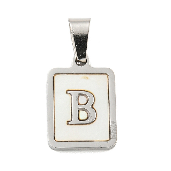 PandaHall Vacuum Plating 304 Stainless Steel Pave Natural White Shell Pendants, Rectangle with Letter Charms, Stainless Steel Color, Letter...
PandaHall Vacuum Plating 304 Stainless Steel Pave Natural White Shell Pendants, Rectangle with Letter Charms, Stainless Steel Color, Letter...