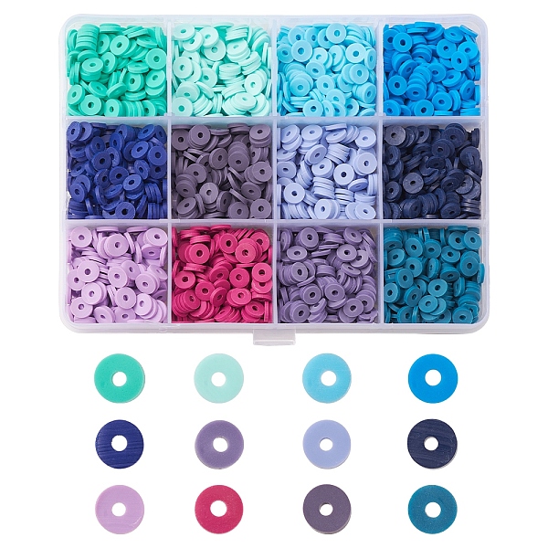 PandaHall 2256Pcs 12 Colors Handmade Polymer Clay Beads, Disc/Flat Round, Heishi Beads, Mixed Color, 6x1mm, Hole: 2mm, 8g, about..., Multicolor
PandaHall 2256Pcs 12 Colors Handmade Polymer Clay Beads, Disc/Flat Round, Heishi Beads, Mixed Color, 6x1mm, Hole: 2mm, 8g, about..., Multicolor