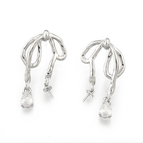 PandaHall Brass Pave Clear Cubic Zirconia Stud Earring Findings, for Half Drilled Beads, Bowknot, Cadmium Free & Nickel Free & Lead Free...
PandaHall Brass Pave Clear Cubic Zirconia Stud Earring Findings, for Half Drilled Beads, Bowknot, Cadmium Free & Nickel Free & Lead Free...