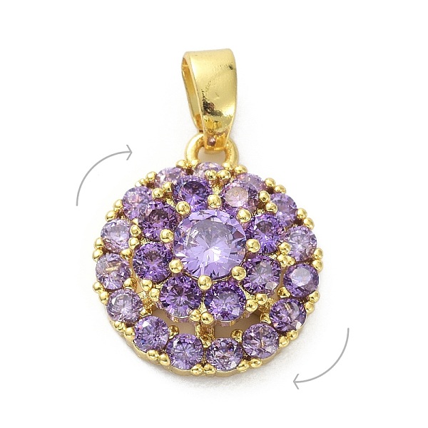 PandaHall Brass Micro Pave Cubic Zirconia Pendants, Rotatable, Flat Round, Golden, Medium Purple, 14.5x13x7mm, Hole: 4x3mm Brass+Cubic...
PandaHall Brass Micro Pave Cubic Zirconia Pendants, Rotatable, Flat Round, Golden, Medium Purple, 14.5x13x7mm, Hole: 4x3mm Brass+Cubic...