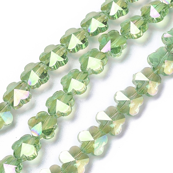 PandaHall Electroplate Glass Beads Strands, Faceted, Flower, AB Color Plated, Light Green, 9.5~10x6~6.5mm, Hole: 1mm, about 25pcs/strand...
PandaHall Electroplate Glass Beads Strands, Faceted, Flower, AB Color Plated, Light Green, 9.5~10x6~6.5mm, Hole: 1mm, about 25pcs/strand...