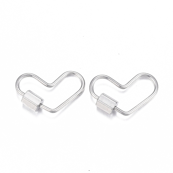 PandaHall 304 Stainless Steel Screw Carabiner Lock Charms, for Necklaces Making, Heart, Stainless Steel Color, 13x20x1mm, Screw: 5.2x4mm....
PandaHall 304 Stainless Steel Screw Carabiner Lock Charms, for Necklaces Making, Heart, Stainless Steel Color, 13x20x1mm, Screw: 5.2x4mm....