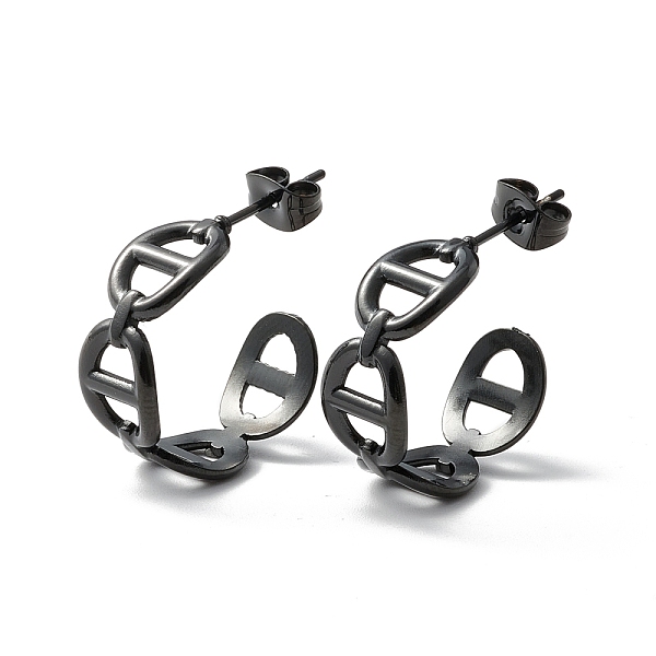 PandaHall 304 Stainless Steel C-shape Stud Earrings, Oval Link Wrap Half Hoop Earrings for Women, Electrophoresis Black, 21.5x20.5x7mm, Pin...
PandaHall 304 Stainless Steel C-shape Stud Earrings, Oval Link Wrap Half Hoop Earrings for Women, Electrophoresis Black, 21.5x20.5x7mm, Pin...