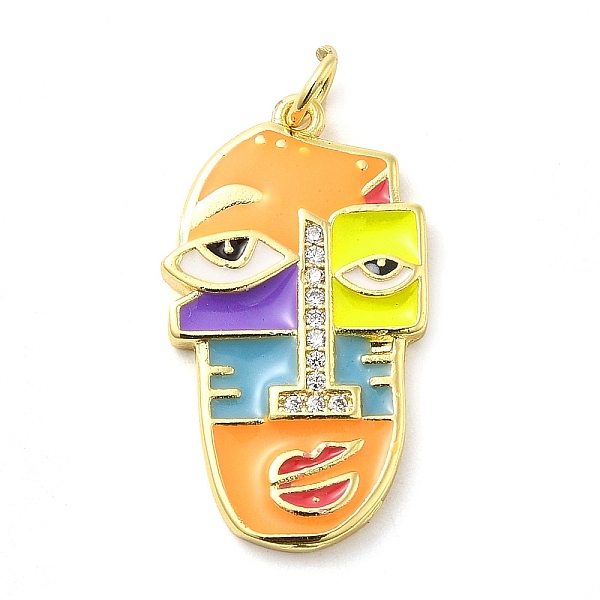 PandaHall Real 18K Gold Plated Brass Clear Cubic Zirconia Pendants, with Enamel and Jump Ring, Abstract Face, Orange, 26x15x4mm, Hole: 3.4mm...
PandaHall Real 18K Gold Plated Brass Clear Cubic Zirconia Pendants, with Enamel and Jump Ring, Abstract Face, Orange, 26x15x4mm, Hole: 3.4mm...