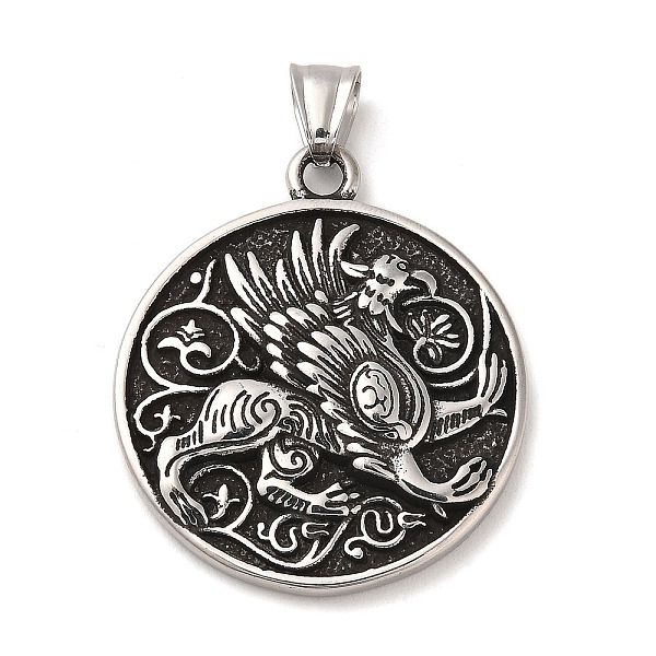 PandaHall Titanium Steel Pendants, Flat Round with Griffin Pattern, Antique Silver, 43x38x6mm, Hole: 6x5mm Titanium Steel Flat Round
PandaHall Titanium Steel Pendants, Flat Round with Griffin Pattern, Antique Silver, 43x38x6mm, Hole: 6x5mm Titanium Steel Flat Round