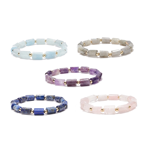 PandaHall Natural Gemstone Column Beaded Stretch Bracelet for Women, Inner Diameter: 2-1/8 inch(5.4cm) Mixed Stone
PandaHall Natural Gemstone Column Beaded Stretch Bracelet for Women, Inner Diameter: 2-1/8 inch(5.4cm) Mixed Stone