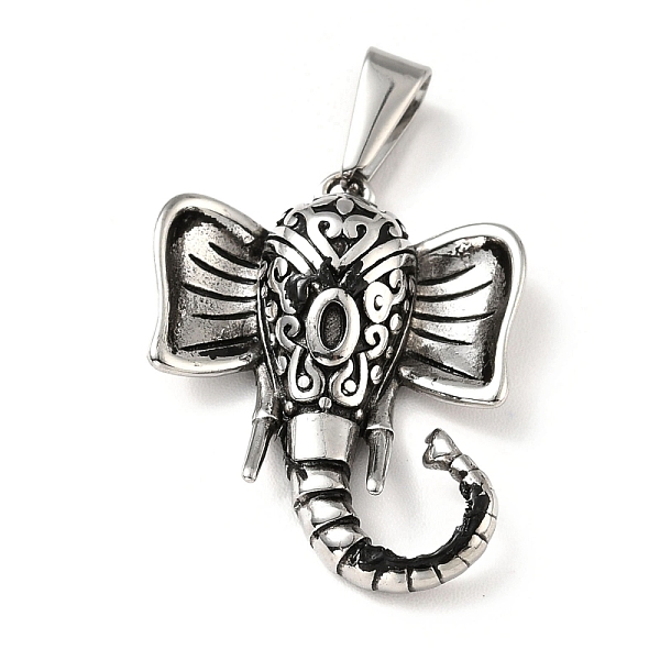 PandaHall Vacuum Plating 304 Stainless Steel Pendants, Elephant, Antique Silver, 27x21x6mm, Hole: 7.5x3mm 304 Stainless Steel Elephant
PandaHall Vacuum Plating 304 Stainless Steel Pendants, Elephant, Antique Silver, 27x21x6mm, Hole: 7.5x3mm 304 Stainless Steel Elephant