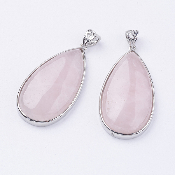 PandaHall Natural Rose Quartz Big Pendants, with Platinum Tone Brass Findings, Lead Free & Nickel Free, Teardrop, 50x26x9mm, Hole: 5x6mm...
PandaHall Natural Rose Quartz Big Pendants, with Platinum Tone Brass Findings, Lead Free & Nickel Free, Teardrop, 50x26x9mm, Hole: 5x6mm...