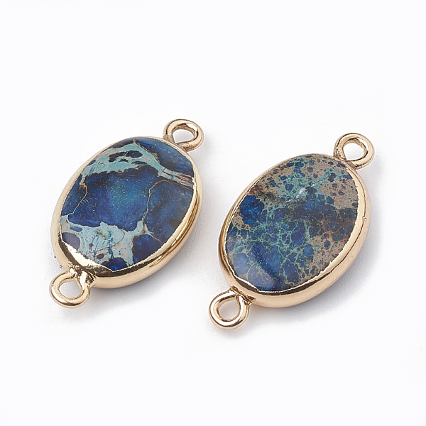 PandaHall Electroplate Natural Regalite/Imperial Jasper/Sea Sediment Jasper Links connectors, with Alloy Findings, Oval, Steel Blue...
PandaHall Electroplate Natural Regalite/Imperial Jasper/Sea Sediment Jasper Links connectors, with Alloy Findings, Oval, Steel Blue...