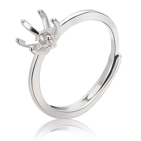 PandaHall Beebeecraft 1Pc 925 Sterling Silver Adjustable Ring Findings, Prong Ring Settings, Silver, US Size 6 1/4(16.7mm), Tray: 5.7mm...
PandaHall Beebeecraft 1Pc 925 Sterling Silver Adjustable Ring Findings, Prong Ring Settings, Silver, US Size 6 1/4(16.7mm), Tray: 5.7mm...