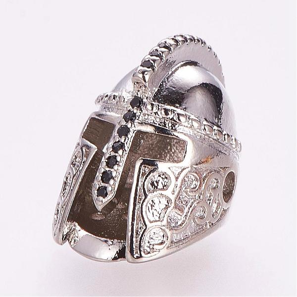 PandaHall Brass Micro Pave Cubic Zirconia Gladiator Helmet Beads, Platinum, 18x12x13mm, Hole: 2mm Brass+Cubic Zirconia Others
PandaHall Brass Micro Pave Cubic Zirconia Gladiator Helmet Beads, Platinum, 18x12x13mm, Hole: 2mm Brass+Cubic Zirconia Others