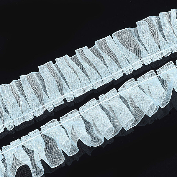 PandaHall Organza Ribbon, Pleated/Double Ruffle Ribbon, Light Blue, 23~25mm, 30m/bundle Polyester None Blue
PandaHall Organza Ribbon, Pleated/Double Ruffle Ribbon, Light Blue, 23~25mm, 30m/bundle Polyester None Blue