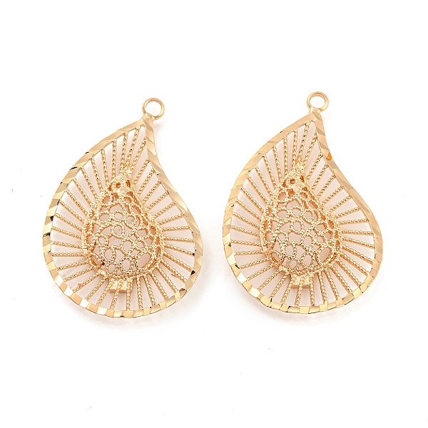 PandaHall Rack Plating Brass Hollow Pendants, Teardrop Charm, Light Gold, 36x24x3.5mm, Hole: 2mm Brass Teardrop
PandaHall Rack Plating Brass Hollow Pendants, Teardrop Charm, Light Gold, 36x24x3.5mm, Hole: 2mm Brass Teardrop