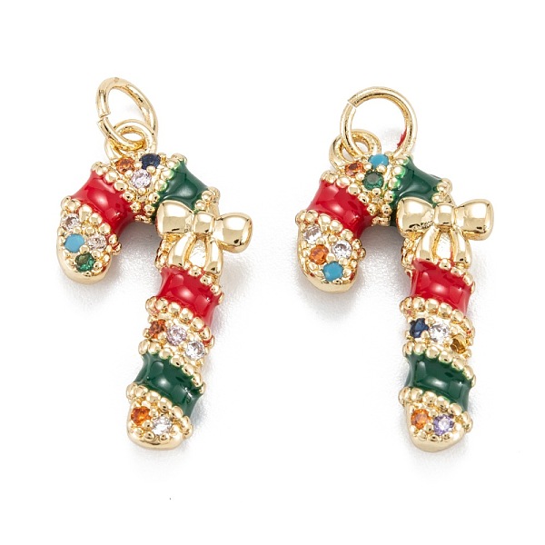 PandaHall Christmas Themed Brass Micro Pave Cubic Zirconia Pendants, with Enamel and Jump Ring, Long-Lasting Plated, Christmas Candy Cane...
PandaHall Christmas Themed Brass Micro Pave Cubic Zirconia Pendants, with Enamel and Jump Ring, Long-Lasting Plated, Christmas Candy Cane...