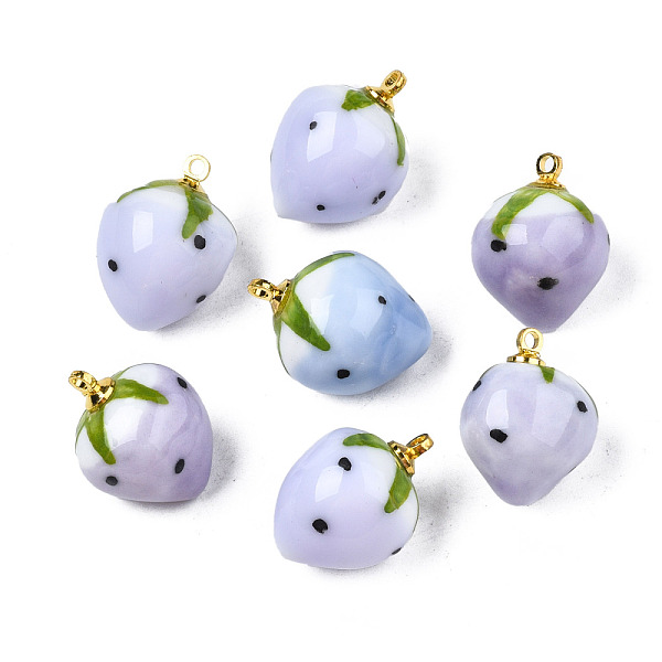 PandaHall Handmade Porcelain Pendants, with Golden Plated Brass Findings, Famille Rose Style, 3D Strawberry, Lilac, 18~20x13.5~15mm, Hole..., Purple
PandaHall Handmade Porcelain Pendants, with Golden Plated Brass Findings, Famille Rose Style, 3D Strawberry, Lilac, 18~20x13.5~15mm, Hole..., Purple