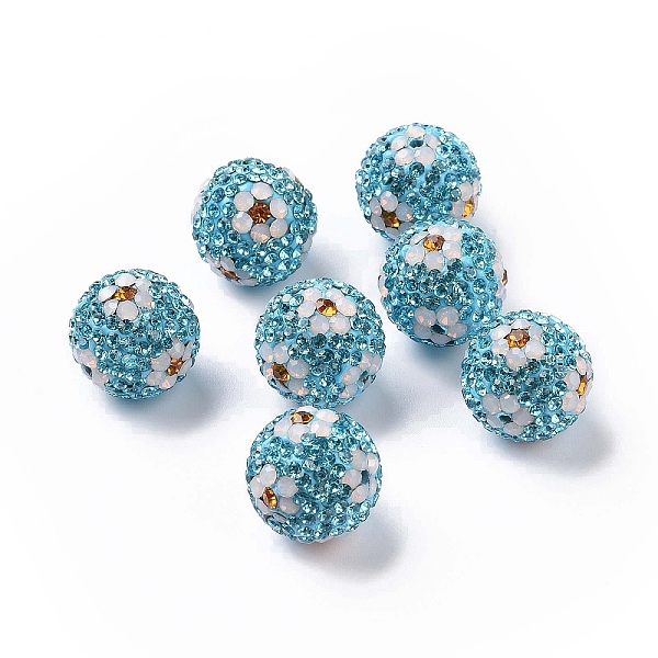 PandaHall Polymer Clay Rhinestone Beads, Pave Disco Ball Beads, Round with Flower, Aquamarine, 16mm, Hole: 1.6~1.8mm Polymer Clay+Glass..., Cyan
PandaHall Polymer Clay Rhinestone Beads, Pave Disco Ball Beads, Round with Flower, Aquamarine, 16mm, Hole: 1.6~1.8mm Polymer Clay+Glass..., Cyan