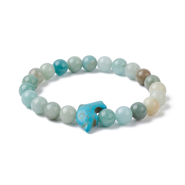PandaHall Natural Flower Amazonite & Synthetic Turquoise Dolphin Beaded Stretch Bracelets, Inner Diameter: 2-1/4 inch(5.8cm) Flower...
PandaHall Natural Flower Amazonite & Synthetic Turquoise Dolphin Beaded Stretch Bracelets, Inner Diameter: 2-1/4 inch(5.8cm) Flower...