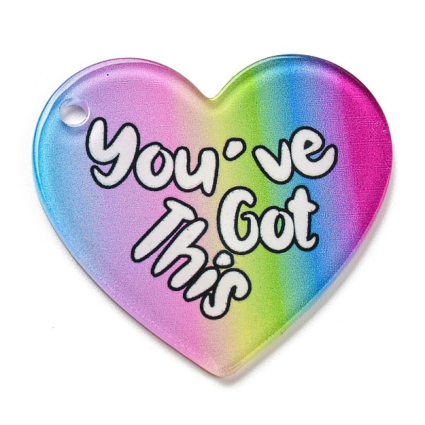 PandaHall Acrylic Pendants, Heart, Colorful, 40.5x43.5x2.2mm, Hole: 3.5mm Acrylic Heart
PandaHall Acrylic Pendants, Heart, Colorful, 40.5x43.5x2.2mm, Hole: 3.5mm Acrylic Heart