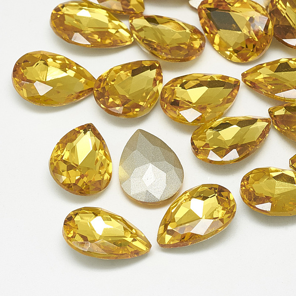 PandaHall Pointed Back Glass Rhinestone Cabochons, Back Plated, Faceted, teardrop, Topaz, 8x6x3mm Glass Rhinestone Teardrop Yellow
PandaHall Pointed Back Glass Rhinestone Cabochons, Back Plated, Faceted, teardrop, Topaz, 8x6x3mm Glass Rhinestone Teardrop Yellow