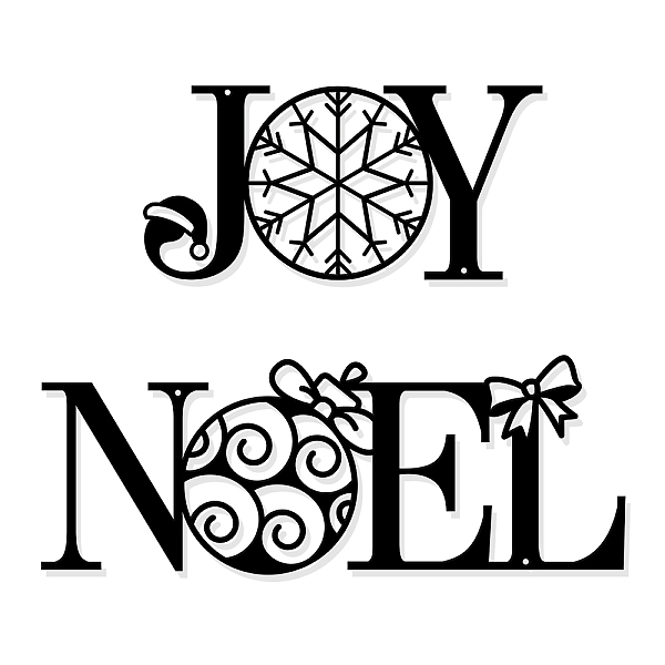 PandaHall Iron Wall Art Decorations, for Front Porch, Living Room, Kitchen, Christmas Theme, Word JOY & NOEL, Electrophoresis Black...
PandaHall Iron Wall Art Decorations, for Front Porch, Living Room, Kitchen, Christmas Theme, Word JOY & NOEL, Electrophoresis Black...