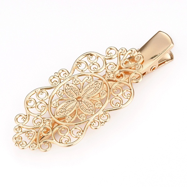 PandaHall Brass Alligator Hair Clips, Long-Lasting Plated, Flower, Real 14K Gold Plated, 65~75x28x9mm Brass
PandaHall Brass Alligator Hair Clips, Long-Lasting Plated, Flower, Real 14K Gold Plated, 65~75x28x9mm Brass