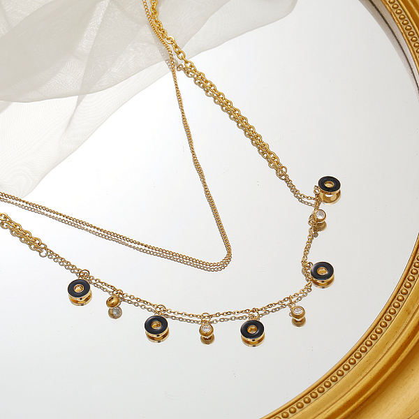 PandaHall Double Layer Collarbone Chain, Stainless Steel Rope Chain Necklaces for Women Stainless Steel
PandaHall Double Layer Collarbone Chain, Stainless Steel Rope Chain Necklaces for Women Stainless Steel