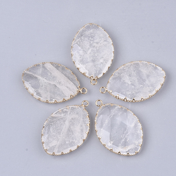 PandaHall Natural Quartz Crystal Pendants, Rock Crystal Pendants, with Brass Findings, Faceted, Horse Eye, Golden, 39~41x25~26x5~7mm, Hole...
PandaHall Natural Quartz Crystal Pendants, Rock Crystal Pendants, with Brass Findings, Faceted, Horse Eye, Golden, 39~41x25~26x5~7mm, Hole...
