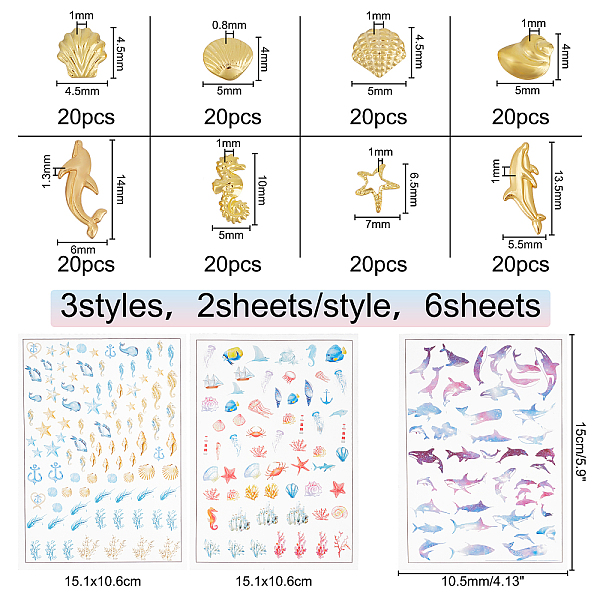 PandaHall OLYCRAFT 160Pcs Ocean Themed Resin Fillers 8-Style Alloy Epoxy Resin Supplies Whale Alloy Cabochons Starfish Shell Dolphin Resin..., Gold
PandaHall OLYCRAFT 160Pcs Ocean Themed Resin Fillers 8-Style Alloy Epoxy Resin Supplies Whale Alloy Cabochons Starfish Shell Dolphin Resin..., Gold