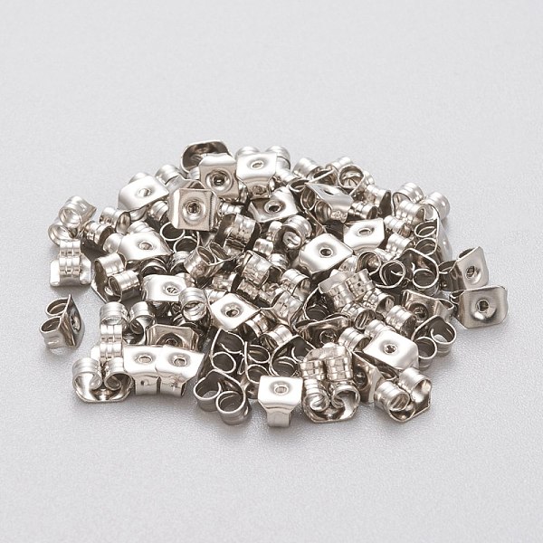PandaHall 304 Stainless Steel Ear Nuts, Butterfly Earring Backs for Post Earrings, Stainless Steel Color, 5x3.5x2.5mm, Hole: 1mm 304...
PandaHall 304 Stainless Steel Ear Nuts, Butterfly Earring Backs for Post Earrings, Stainless Steel Color, 5x3.5x2.5mm, Hole: 1mm 304...