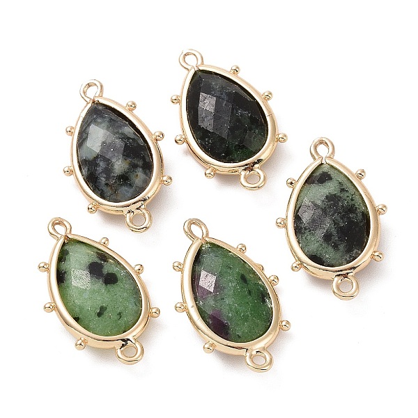 PandaHall Natural Ruby in Zoisite Connector Charms, with Golden Plated Brass Edge Loops, Faceted, Teardrop, 24x14.5x5mm, Hole: 1.2mm & 1.4mm...
PandaHall Natural Ruby in Zoisite Connector Charms, with Golden Plated Brass Edge Loops, Faceted, Teardrop, 24x14.5x5mm, Hole: 1.2mm & 1.4mm...
