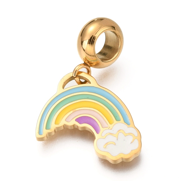 PandaHall Ion Plating(IP) 304 Stainless Steel European Dangle Charms, Large Hole Pendants, with Enamel, Rainbow, Colorful, Golden, 26mm...
PandaHall Ion Plating(IP) 304 Stainless Steel European Dangle Charms, Large Hole Pendants, with Enamel, Rainbow, Colorful, Golden, 26mm...