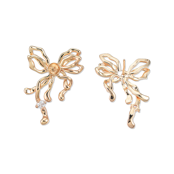 PandaHall Brass Pave Clear Cubic Zirconia Stud Earring Findings, for Half Drilled Beads, Cadmium Free & Nickel Free & Lead Free, Butterfly...
PandaHall Brass Pave Clear Cubic Zirconia Stud Earring Findings, for Half Drilled Beads, Cadmium Free & Nickel Free & Lead Free, Butterfly...