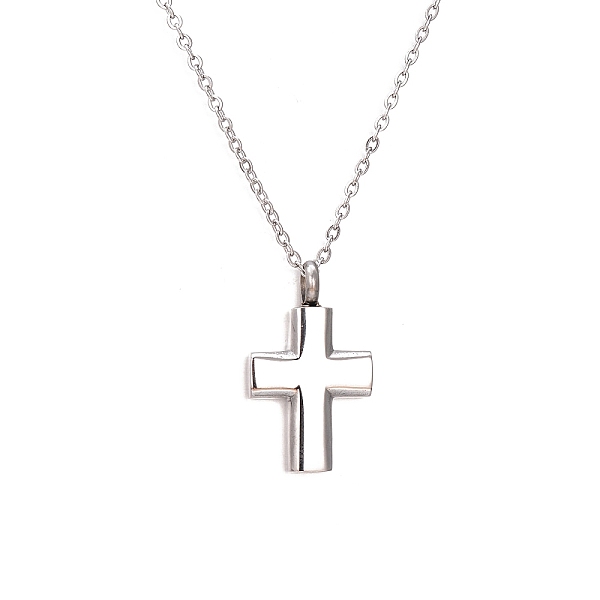 PandaHall Stainless Steel Pendant Necklaces, Urn Ashes Necklaces, Cross, Stainless Steel Color, 19.69 inch(50cm) Stainless Steel Cross
PandaHall Stainless Steel Pendant Necklaces, Urn Ashes Necklaces, Cross, Stainless Steel Color, 19.69 inch(50cm) Stainless Steel Cross