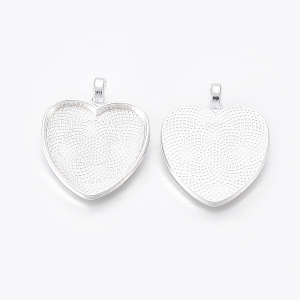 PandaHall Alloy Pendant Cabochon Settings, Plain Edge Bezel Cups, Heart, Silver Color Plated, 34x27x2.5mm, Hole: 4.5mm, Tray: 25x25mm Alloy...
PandaHall Alloy Pendant Cabochon Settings, Plain Edge Bezel Cups, Heart, Silver Color Plated, 34x27x2.5mm, Hole: 4.5mm, Tray: 25x25mm Alloy...