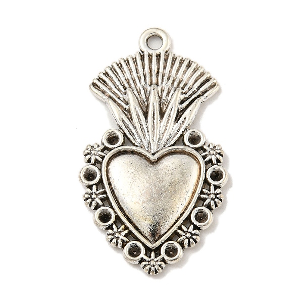 PandaHall Tibetan Style Alloy Pendants Enamel Settings, Heart Shape Charms, Antique Silver, 36x20x2mm, Hole: 2mm, Fit for 1.5mm Rhinestone...
PandaHall Tibetan Style Alloy Pendants Enamel Settings, Heart Shape Charms, Antique Silver, 36x20x2mm, Hole: 2mm, Fit for 1.5mm Rhinestone...