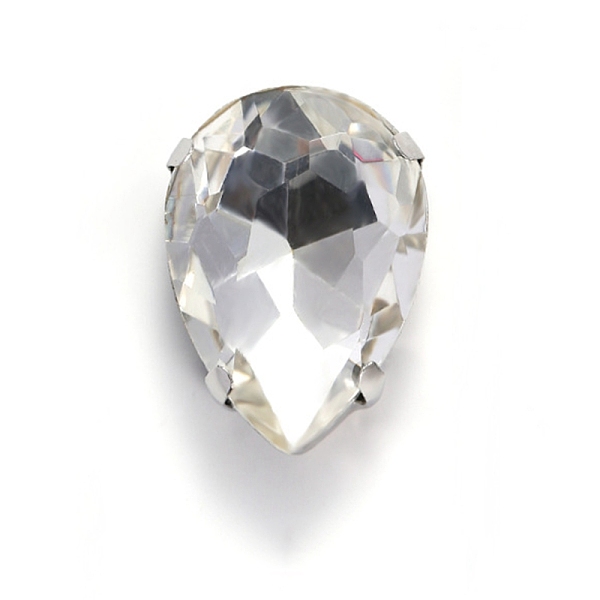 PandaHall Sew on Rhinestone, Glass Rhinestone Faceted Cabochons, with Platinum Brass Base, Garment Accessories, Teardrop, Crystal, 25x18x8mm..., Clear
PandaHall Sew on Rhinestone, Glass Rhinestone Faceted Cabochons, with Platinum Brass Base, Garment Accessories, Teardrop, Crystal, 25x18x8mm..., Clear