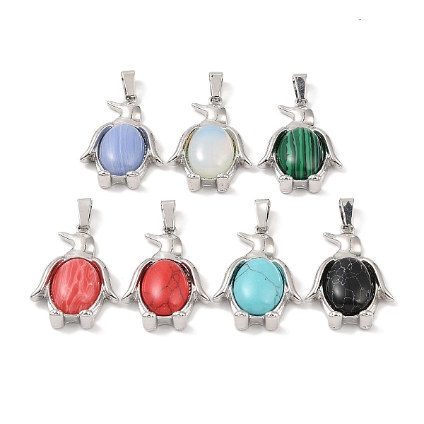 PandaHall Synthetic Mixed Gemstone Pendants, with Alloy and Iron Findings, Penguin, Platinum, 34x23.5x7mm, Hole: 8x4mm Synthetic Gemstone...
PandaHall Synthetic Mixed Gemstone Pendants, with Alloy and Iron Findings, Penguin, Platinum, 34x23.5x7mm, Hole: 8x4mm Synthetic Gemstone...